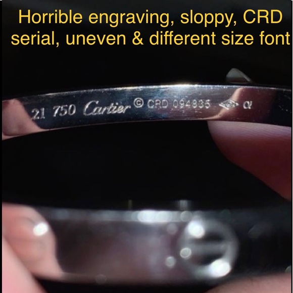 Cartier love bracelet Counterfeit VS Authentic 101 - Picture 1 of 10